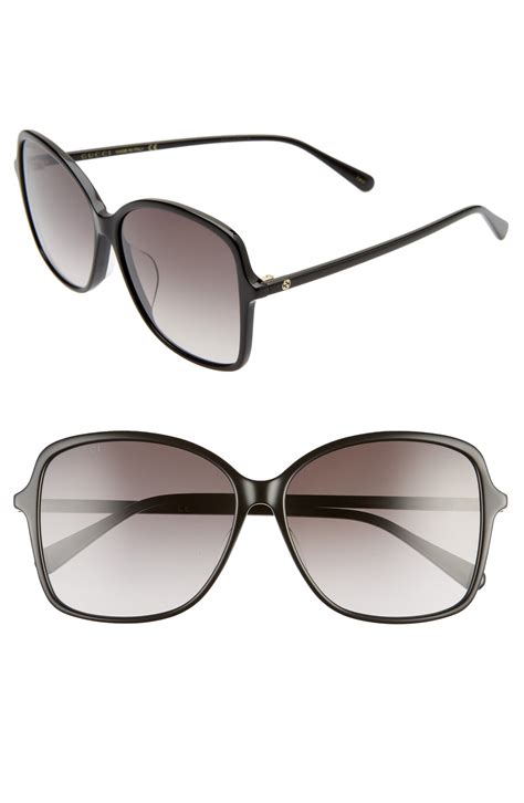 gucci 60mm rectangular sunglasses|Gucci oversize rectangular sunglasses.